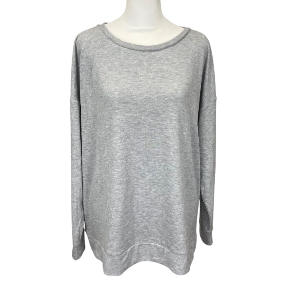 Premise Back Zip Pullover Sweater Top in Heather Gray Size Small NWT